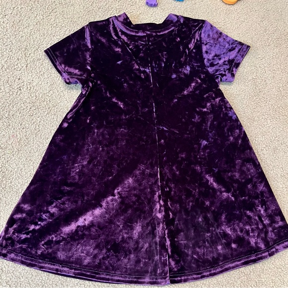 Disney Descendents Purple Velour w/Gold Glitter Logo Dress - Picture 2 of 4